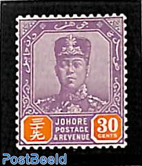 Johore, 30c, WM Script-CA, stamp out of set