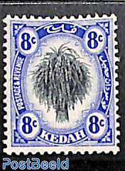 Kedah 8c, Stamp out of set