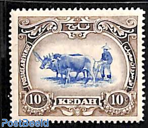 Kedah 10c, Stamp out of set