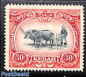 Kedah 30c, Stamp out of set