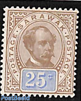 25c, Sarawak, Stamp out of set