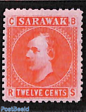 12c, Sarawak, Stamp out of set