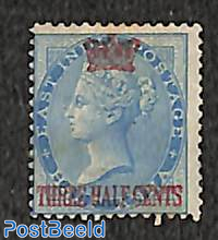 Straits Settlements, 1.5c on 1/2A, Stamp out of set