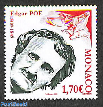 E.A. Poe, stamp out of set