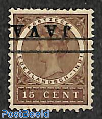 15c JAVA inverted, Stamp out of set