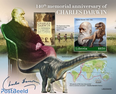 140th memorial anniversary of Charles Darwin