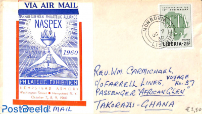 Airmail letter to Ghana