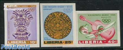 Olympic games Mexico 3v imperforated
