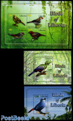 Birds of Liberia 3 s/s