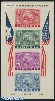 CIPEX, 100 Years Liberia s/s imperforated