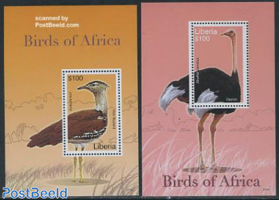 Birds of Africa 2 s/s