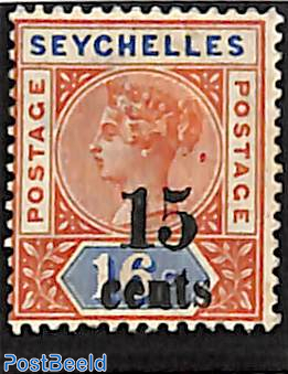 15c on 16c, Type II, Stamp out of set