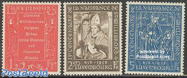 Saint Willibrord 1300th birthday 3v