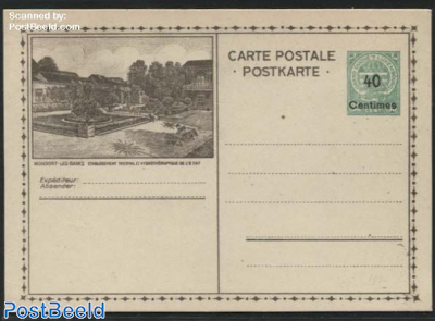 Illustrated Postcard 40c on 35c, Mondorf les Bains
