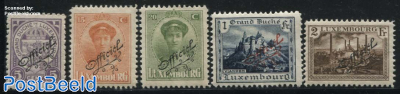 On service, overprints 5v