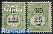 Postage due overprints 2v