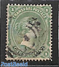 Transvaal, 1sh, stamp out of set