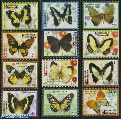 Definitives, butterflies 12v