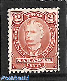 Sarawak, 2c, perf. 12.5, Stamp out of set