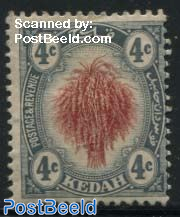 Kedah 4c, Stamp out of set