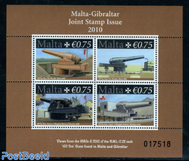 Big artillery s/s, joint issue Gibraltar