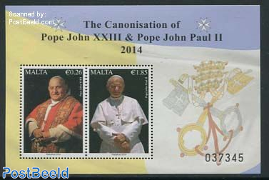 The Caonisation of Popes s/s