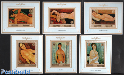 Modigliani paintings 6 s/s