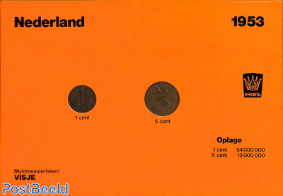 Dutch coins 1953