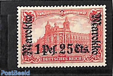 1.25 on 1M, German Post, 26:17 perf. holes, Stamp out of set