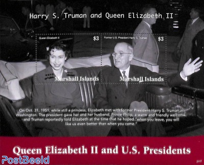 Queen Elizabeth II with pres. Truman s/s