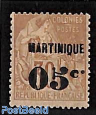 05c on 30c, Stamp out of set