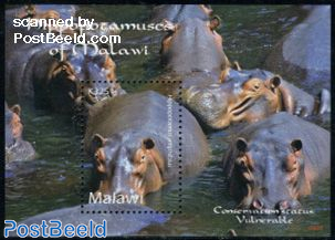 Hippopotamuses of Malawi s/s