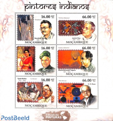 Indian painting artists 6v m/s