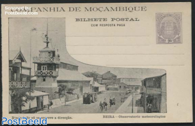 Companha Reply paid Postcard 20/20R, Observatorio meteorologico