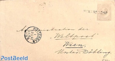 Envelope 12.5c from NUMANSDORP (naamstempel) to Unter Döbling