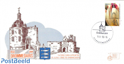 Special cover, 450 jaar Drommedaris Enkhuizen 16-06-1990