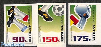 Worldcup football 3v, imperforated