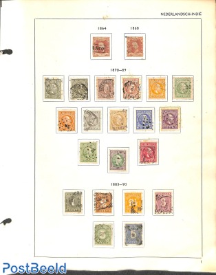 Page with classic Neth. Indies, some with brown spots (the important No's 1,2, 7 & 16 are without brown spots)