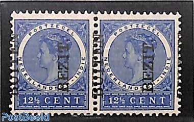 pair 12.5c, moved overprints MNH