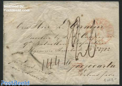 Landmail letter from Amsterdam to Jocjacarta, Java