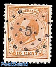 15c, Perf. 12.5:12, Small holes, Stamp out of set