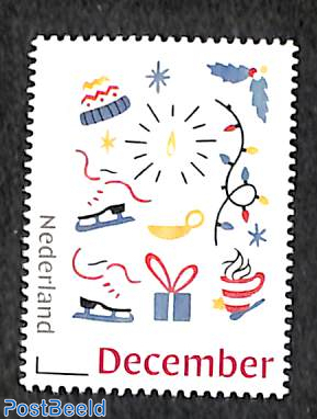 Personal December stamp 1v s-a