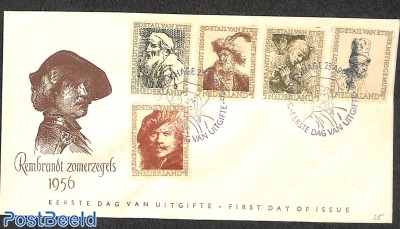 FDC Rembrandt with almost invisible erased address, open flap