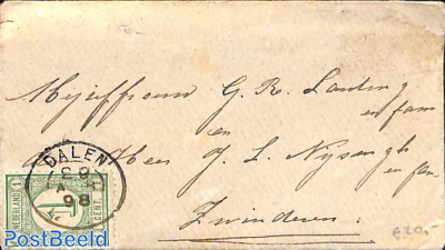 small envelope with a card from Dalen (see postmark) to Zwindern.  Drukwerkzegel 1 cent