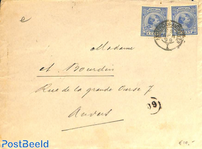 cover to Antwerpen, see ANVERS 1899 postmark.