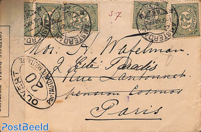Letter from Amsterdam to Paris, censored by Military Authority