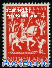 4+4c,St. Nicolas on horse, Stamp out of set