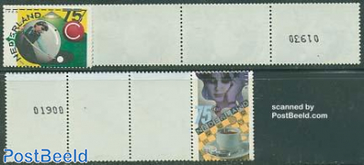 Sport 2v coil strips of 5 stamps
