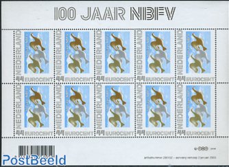 100 Years NBFV minisheet (with 10 stamps)