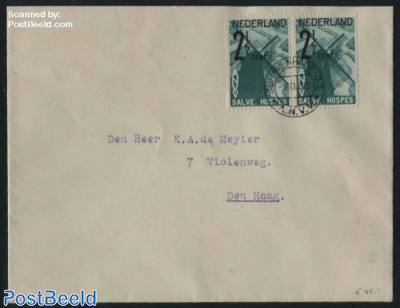 ANVV Mill stamp on letter (2x)